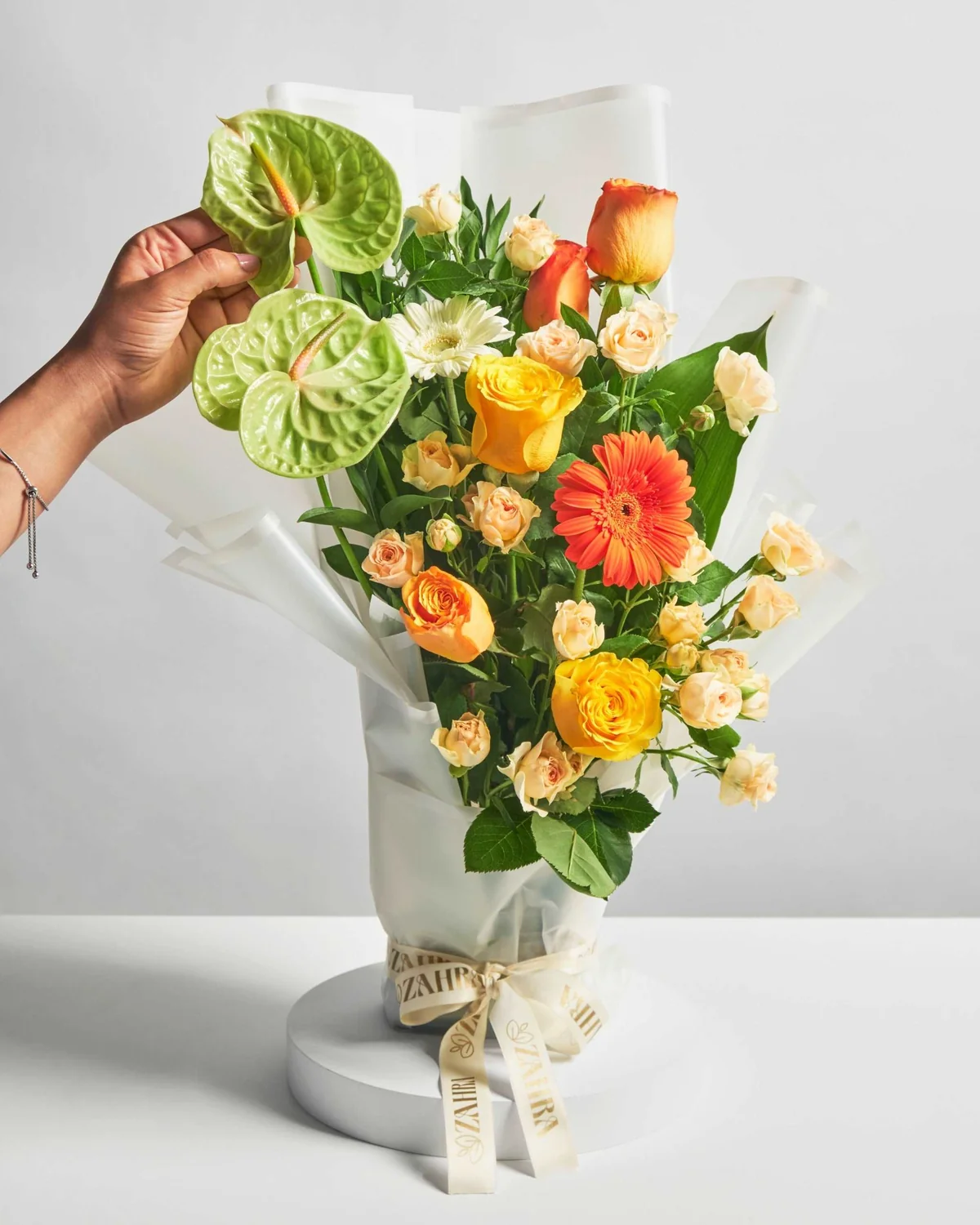 202428630_1_d6332959 Yellowish Blushing Bouquet - Image 1